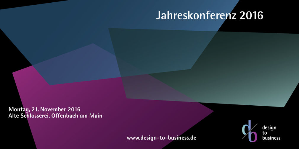 Design to business jahreskonferenz 2016 key visual