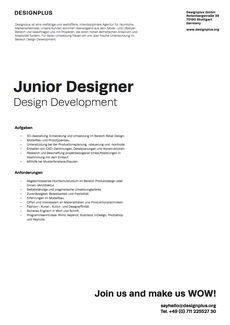 Juniordesigner designdevelopment