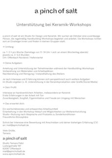Werkstudijob apinchofsalt